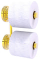 Que New 2 Roll Reserve Roll Toilet Paper Holder, Polished Brass