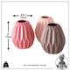 3 Piece PInk/Mauve/Rose Geometric Vase Set