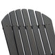 Outdoor Acacia Wood Folding Adirondack Chairs, Cushions, Set of 2, Dark Gray/Dark Teal