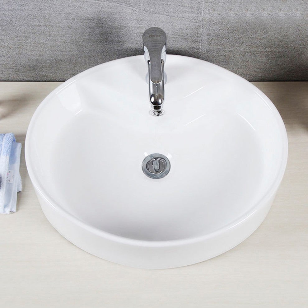 Safavieh Brook Porcelain Ceramic Vitreous Oval 20" Bathroom Vessel Sink