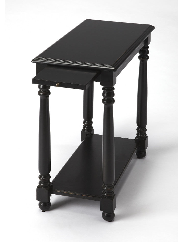 Devane Chairside Table, Black Licorice