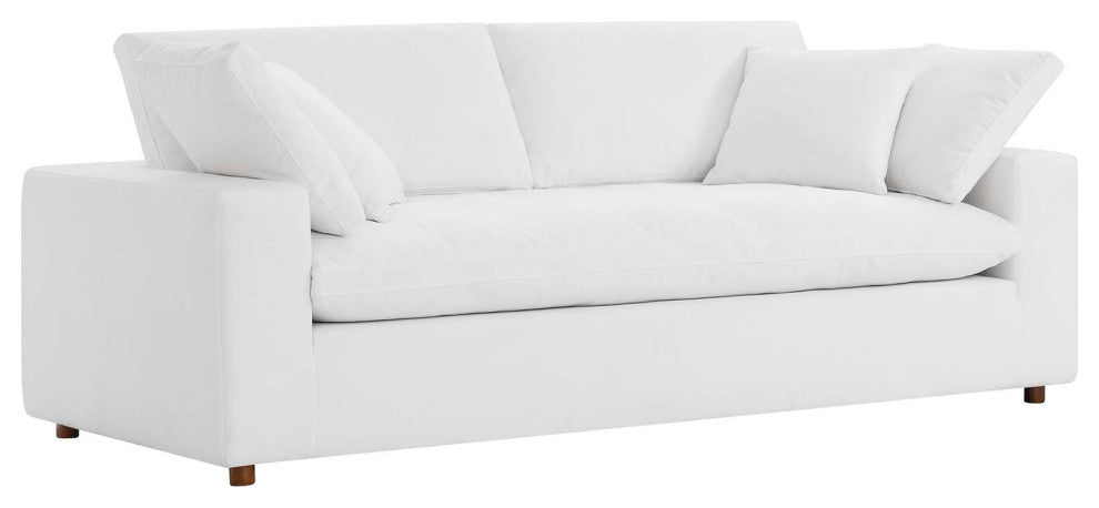 Commix Down Filled Overstuffed Sofa - Pure White