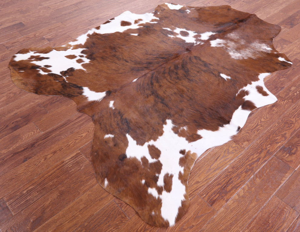 7' 1" X 6' 2" Natural Cowhide Rug C1716