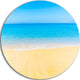 Calm Blue Sea And Sky, Seascape Photo Round Wall Art, 23"