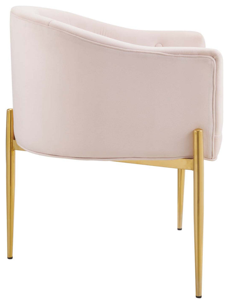 Savour Tufted Performance Velvet Accent Chairs Set of 2 Pink