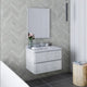 Fresca Formosa Modern 30" Rustic White Single Sink Vanity Set, Faucet Fft3071ch