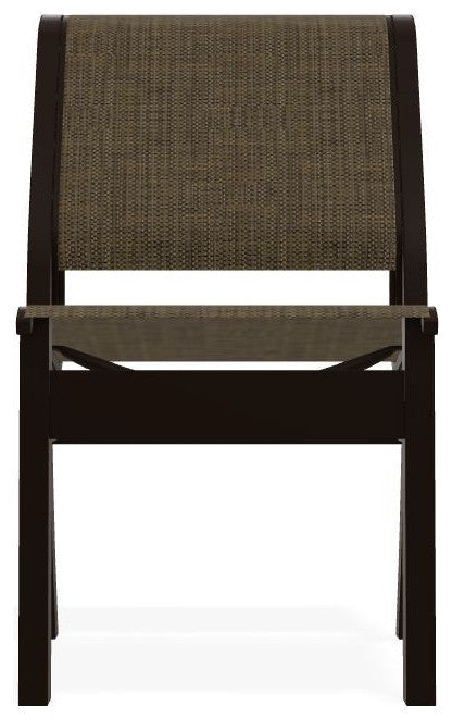 Leeward Sling Stackable Outdoor Dining Chair, Beacon/Kona