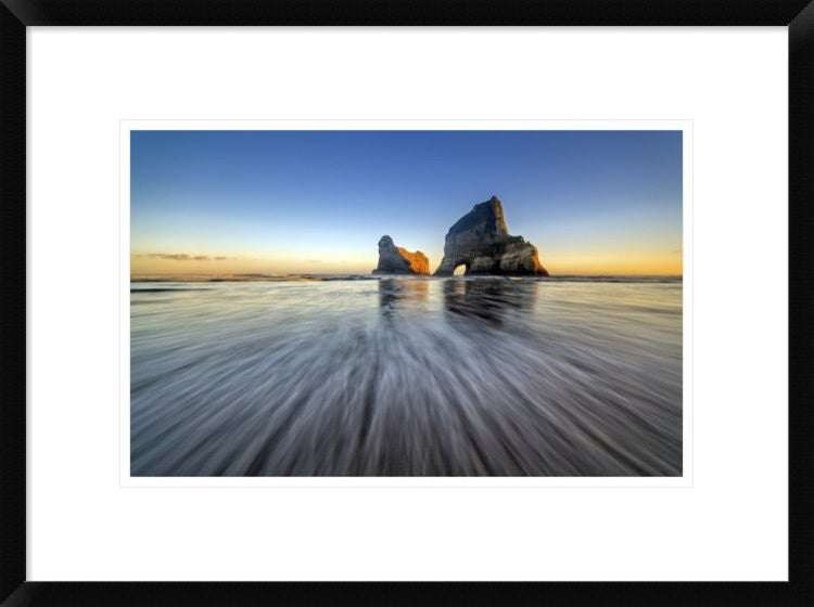"Wharaiki Beach" Framed Digital Print by Hua Zhu, 24"x18"