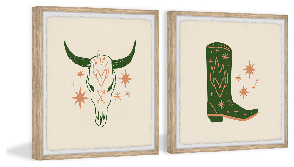 The Last Cowboy Diptych, 2-Piece Set, 32x32 Panels