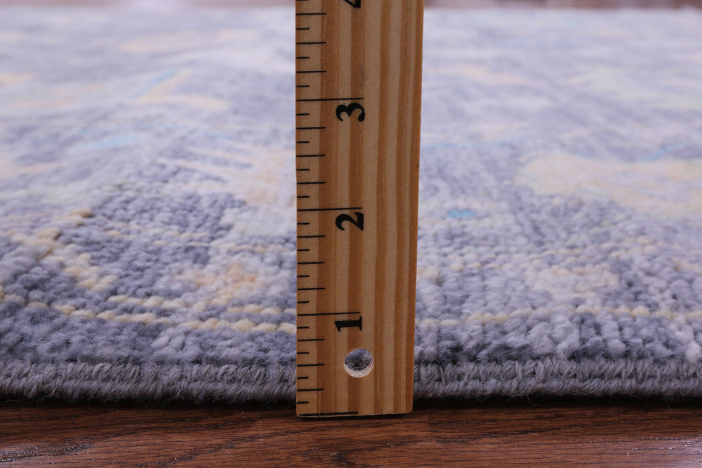 7' Square Turkish Oushak Handmade Wool Rug - Q13468