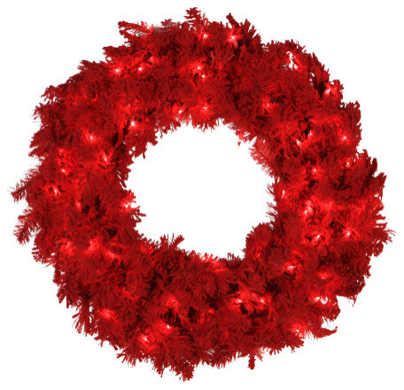Vickerman 36" Flocked Red Fir Wreath 260T, K168136
