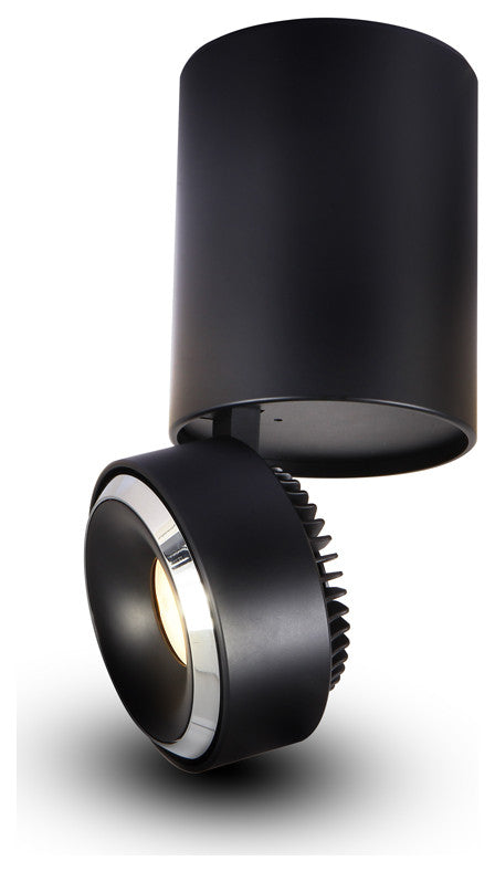 Integrated LED Surface Mounted Adjustable Downlight Commercial Grade, Black