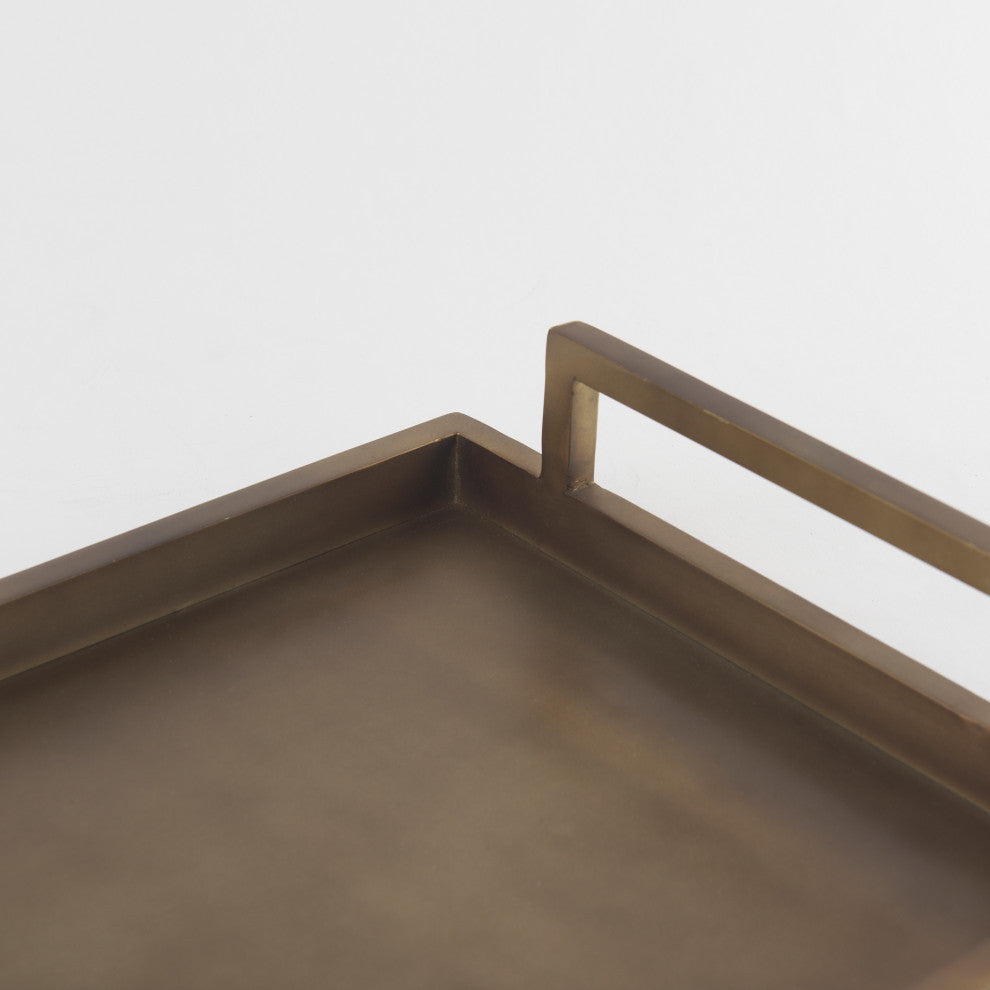 Shay Gold Aluminium Tray, Medium