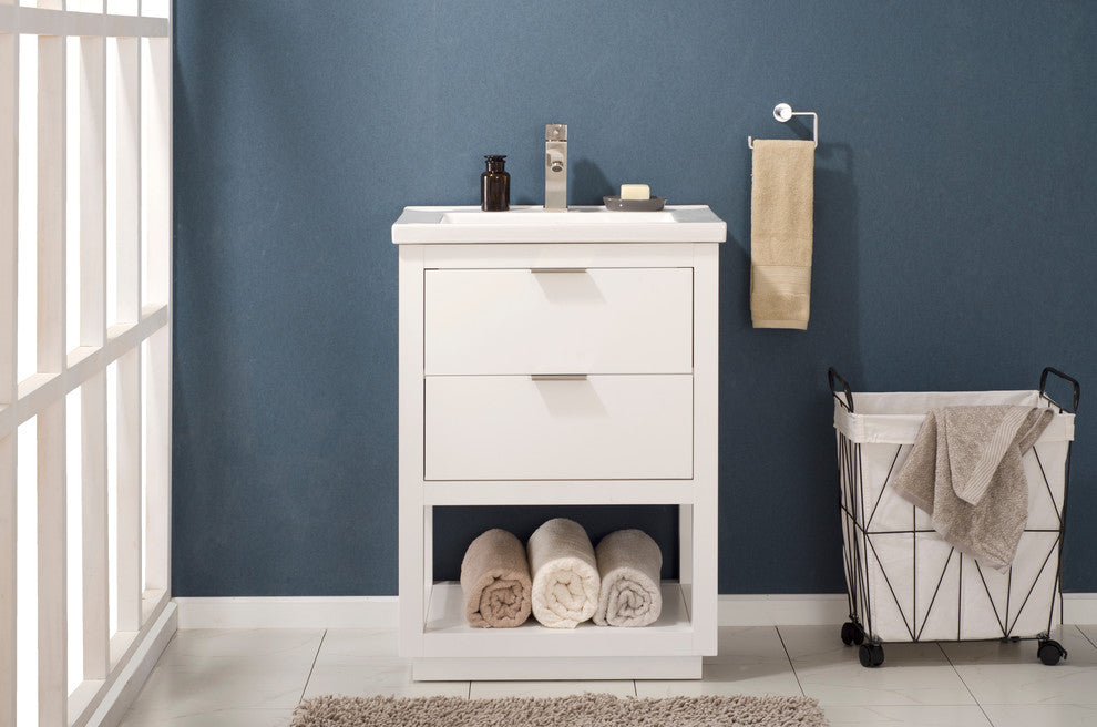 Klein 24" Single Sink Vanity, White