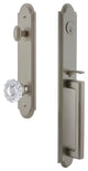 Arc 1-Piece Dummy Handleset, D Grip and Versailles Knob, Satin Nickel, 848757