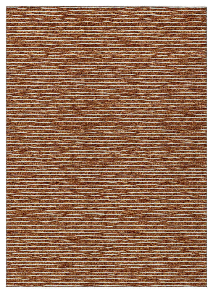 Indoor/Outdoor Laidley LA1 Paprika Machine Washable 5' x 7'6" Rug