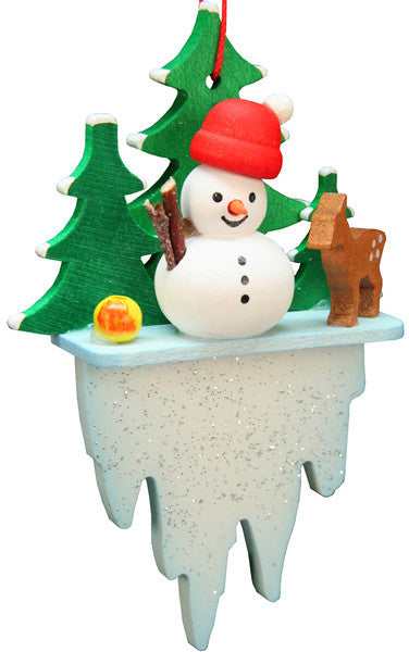 Christian Ulbricht Ornament- Snowman On Icicle
