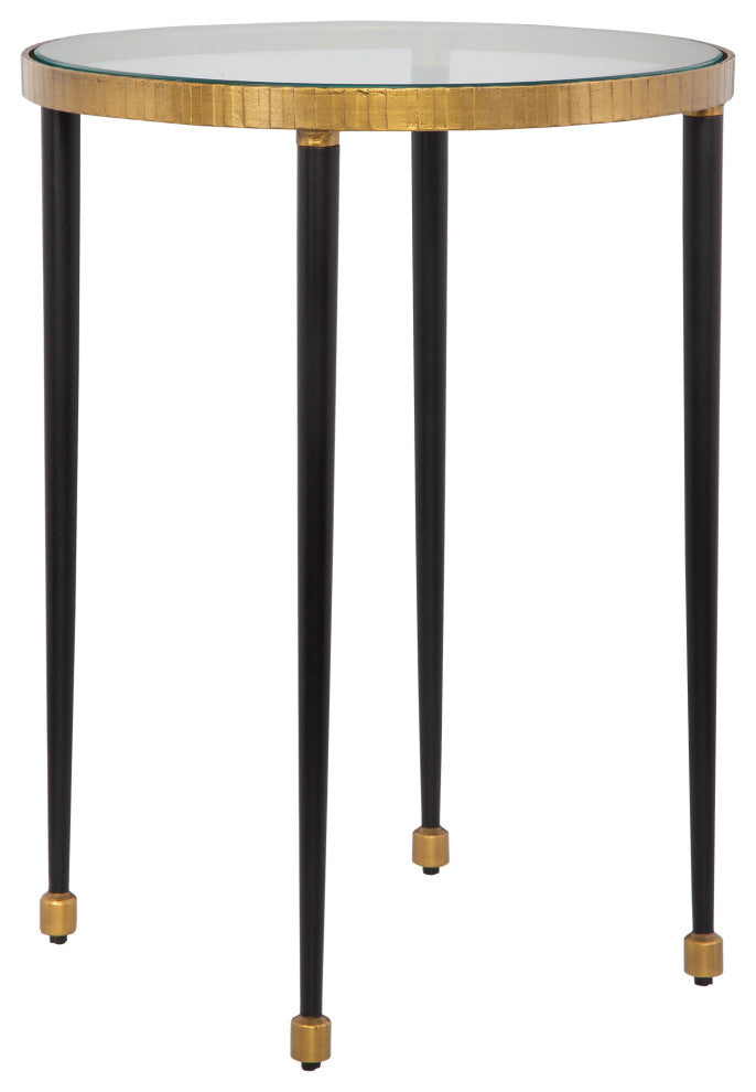 Stiletto Antique Gold Side Table