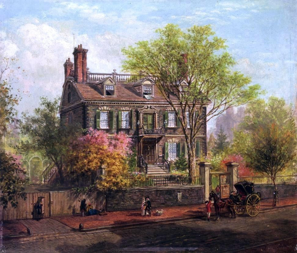 Edward Lamson Henry The John Hancock House, 20"x25" Wall Decal