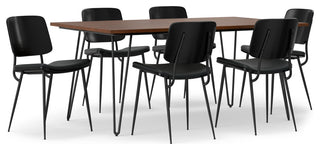 Hayley/Hunter 7-Piece Dining Set, Black