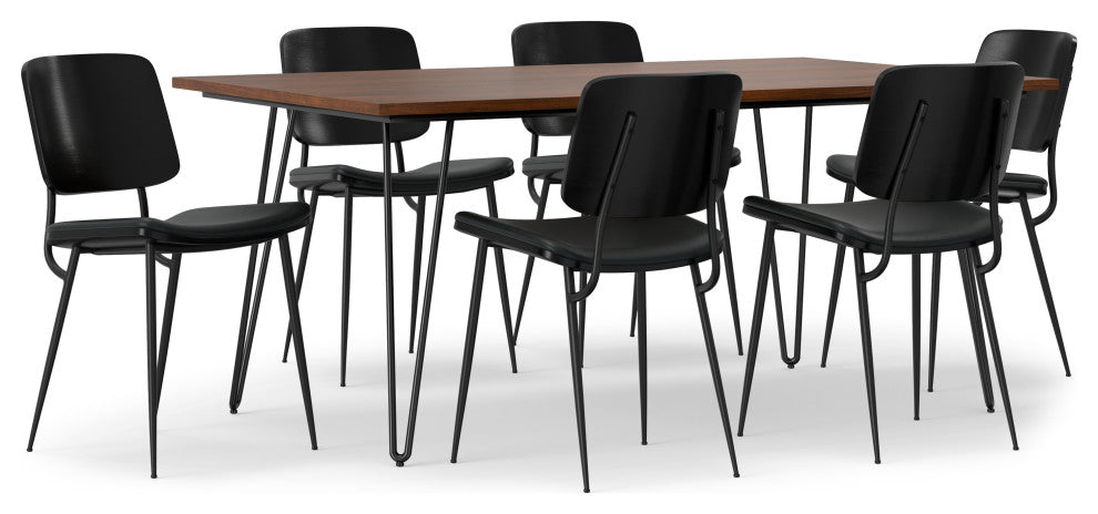 Hayley/Hunter 7-Piece Dining Set, Black