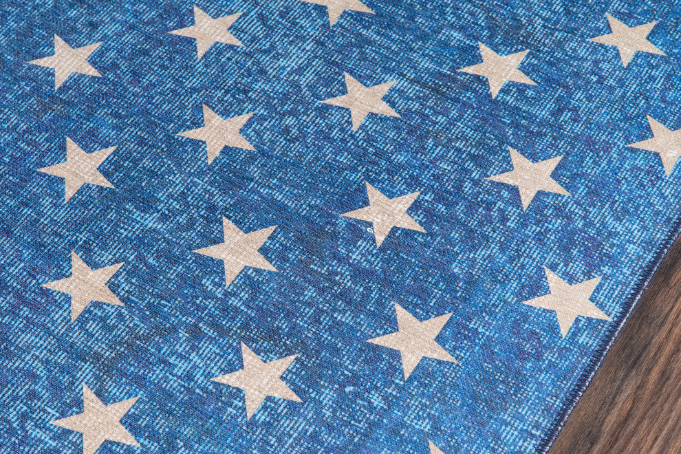 Novogratz District DISTRDIS-7BLU Rug, 7'6"x9'6"
