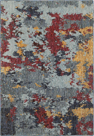 Oriental Weavers Evolution Blue/ Red Abstract Indoor Area Rug 3'3"X5'2"
