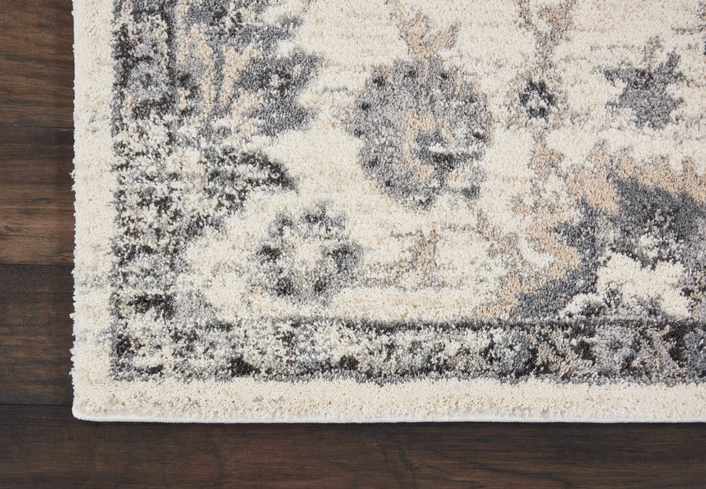 Nourison Fusion Cream/Gray Area Rug, 5'3"x7'3"