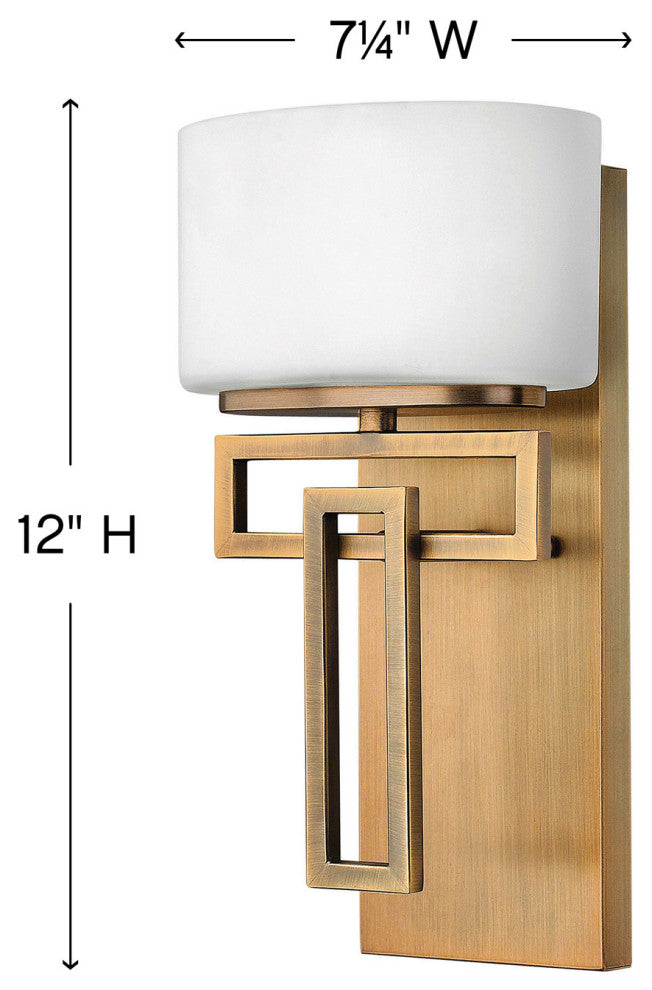 Hinkley Lanza Medium Single Light Vanity, Brushed Bronze