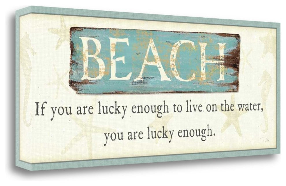 "Beach" By Pela, Fine Art Giclee Print on Gallery Wrap Canvas, Ready to Hang