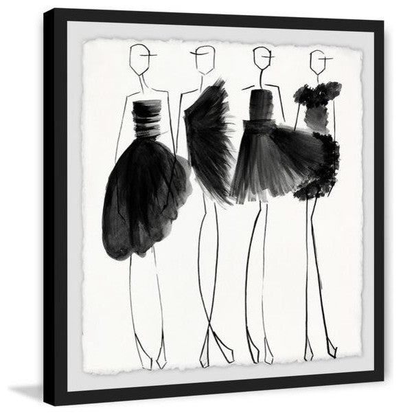 "Glam Noir" Framed Painting Print, 32"x32"