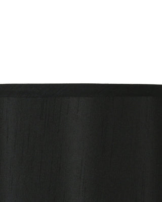 Classic Drum Faux Silk Lamp Shade, Black, 10"