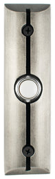 Pewter Doorbell Sleek Hawk Hill Hardware, Vintage Pewter
