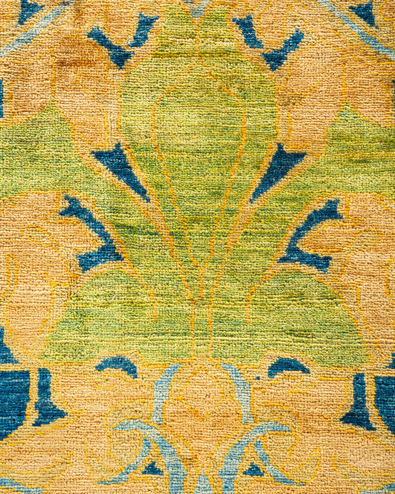 Arts and Crafts, One-of-a-Kind Handmade Area Rug Blue, 17'4"x12'1"