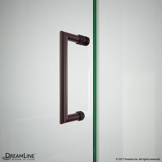 Unidoor Plus 56"Wx30 3/8" DFrameless Hinged Shower Enclosure, Oil Rubbed Bronze