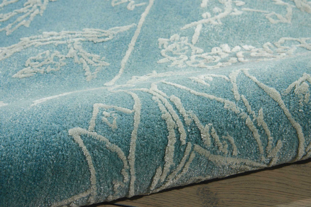 Nourison Opaline OPA12 5'6"x7'5" Aqua Rug