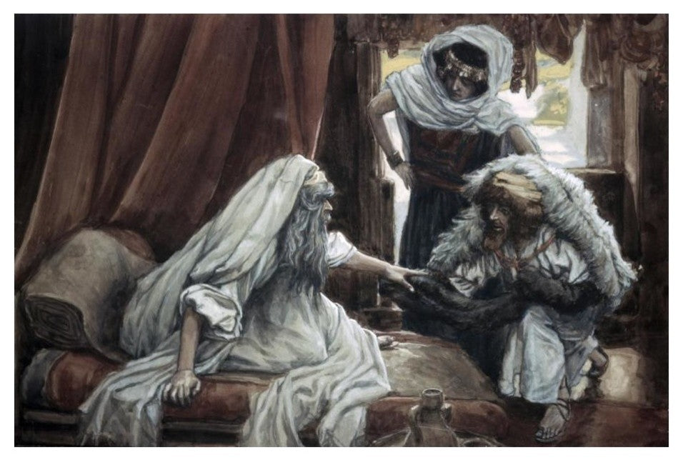 "Jacob Deceives Isaac" Digital Paper Print by James Tissot, 24"x17"