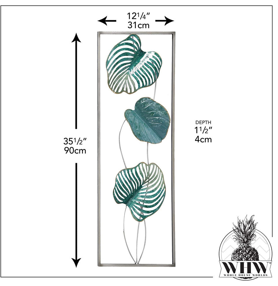 Glossy Tropical Leaf Wall Decor
