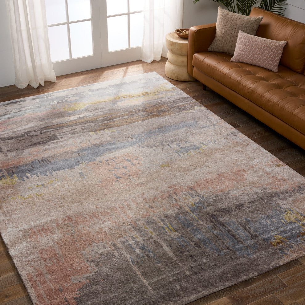 Jaipur Living Benna Handmade Blush/Light Blue Rug, 5'x8'