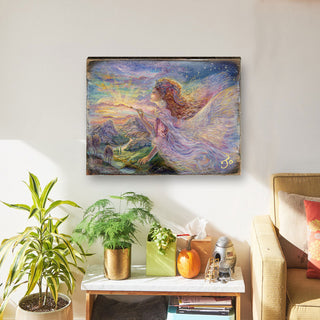 Aurora Wall and Table Top Wooden Decor, 18x12