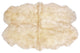 Rustic Sheepskin Quarto Pelt 3'x5' Rug, Tabby Tip