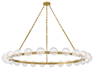 Fredrick Ramond Coco Extra Large Single Tier Chandelier, Lacquered Brass