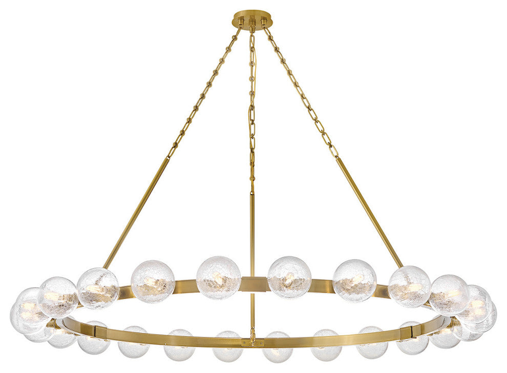 Fredrick Ramond Coco Extra Large Single Tier Chandelier, Lacquered Brass