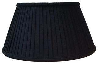 Royal Designs 6-Way/Side Pleat Basic Lampshade, Black, 13x19x10.5