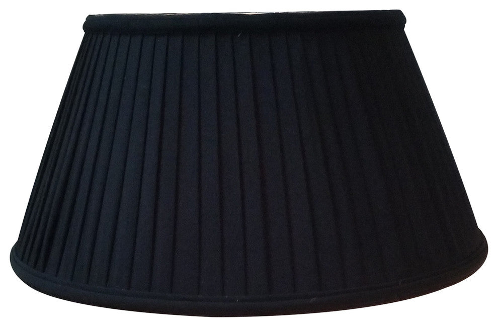 Royal Designs 6-Way/Side Pleat Basic Lampshade, Black, 13x19x10.5