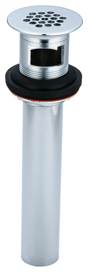 Brass Grid Strainer Drain Assembly, Polished Chrome