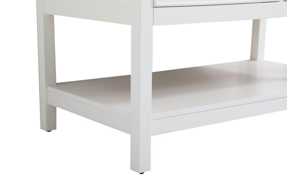 Skylar 42" Single Bathroom Vanity, White, With Backsplash