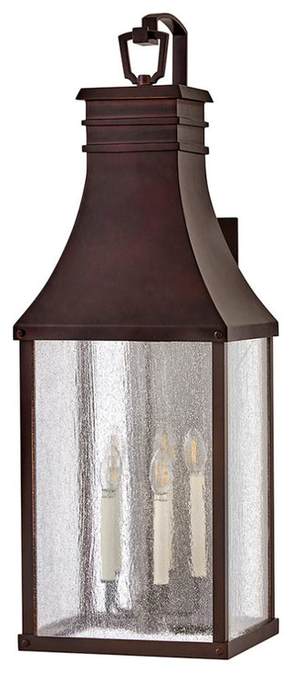 Hinkley Beacon Hill Outdoor Wall Mount, Blackened Copper, Extra Large