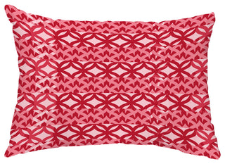 Greeko Simple 14"x20" Abstract Decorative Outdoor Pillow, Red