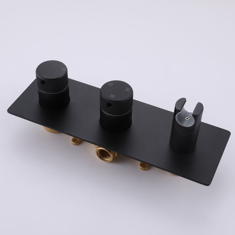 Unique Shower System With Handheld Shower, Matte Black